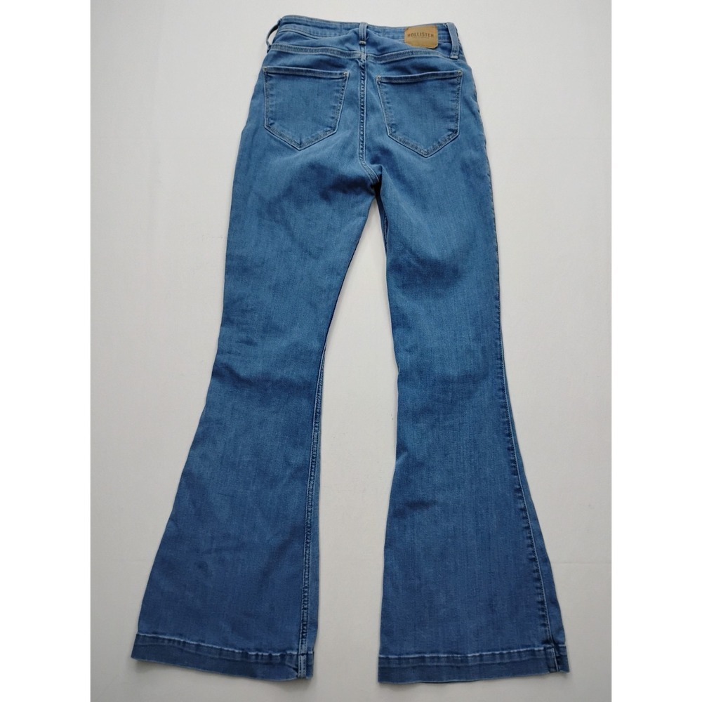 Hollister Curvy High-Rise Vintage Flare Jeans Light Wash Blue Women size 3 26x31 - Picture 2 of 8